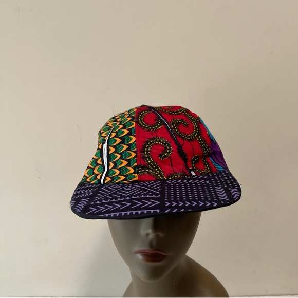 African Print Ankara Handmade Multicolor Bohemian Patchwork Baseball Cap - Picture 2 of 8
